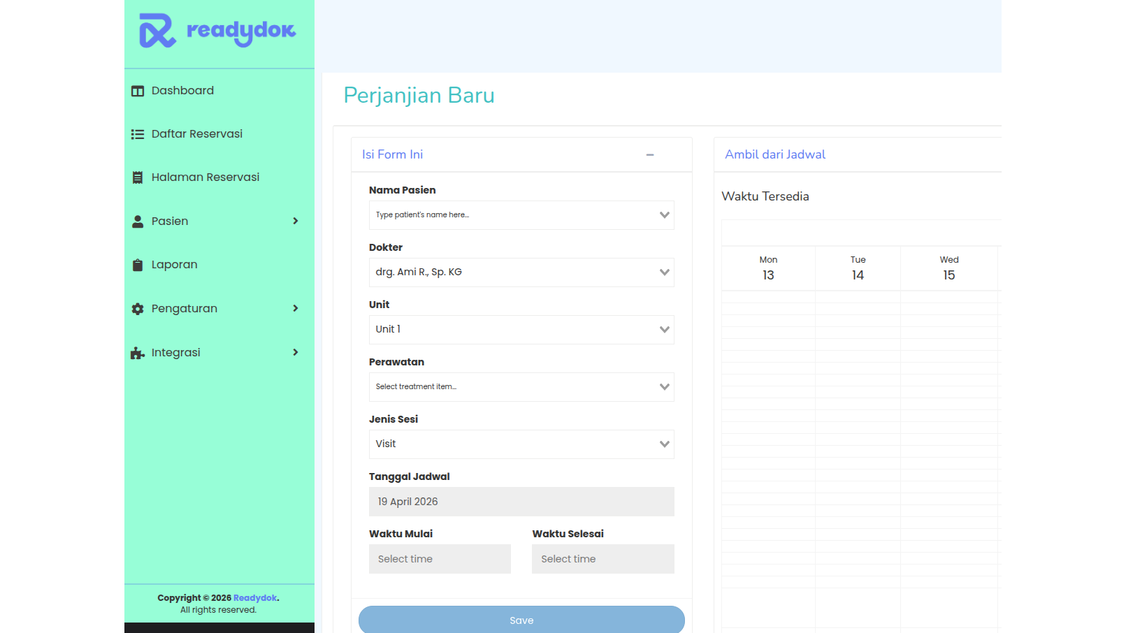 ReadyDok dashboard